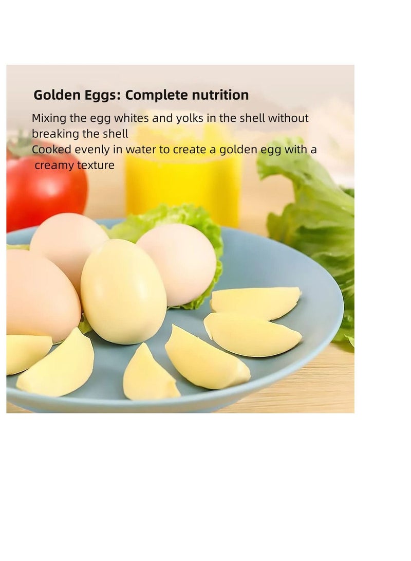 Golden Egg Maker Hand-Pull, Egg Scrambler Shaker, Kitchen Cooking Tools Whisk Spinner Gadgets, Suitable For Making Hard Boiled Eggs