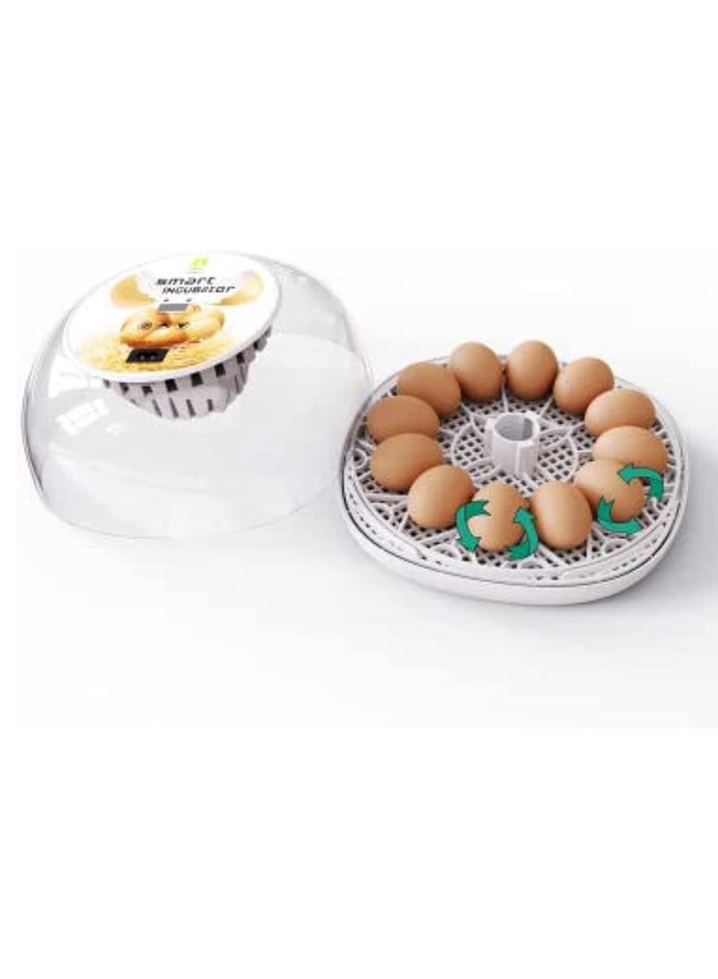 12 Egg Automatic Mini Digital Egg Incubator with Automatic Egg Turning function and Temperature Control for Chicken Duck Bird Eggs