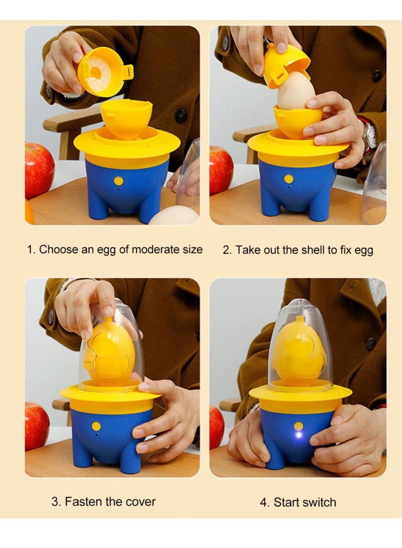 Electric Egg Spinner, Portable Egg Spinner Scrambler in Shell, Egg White and Yolk Spin Mixer Egg Scrambler for Making Hard Boiled Golden Eggs, With USB Charging, for Kitchen Cooking