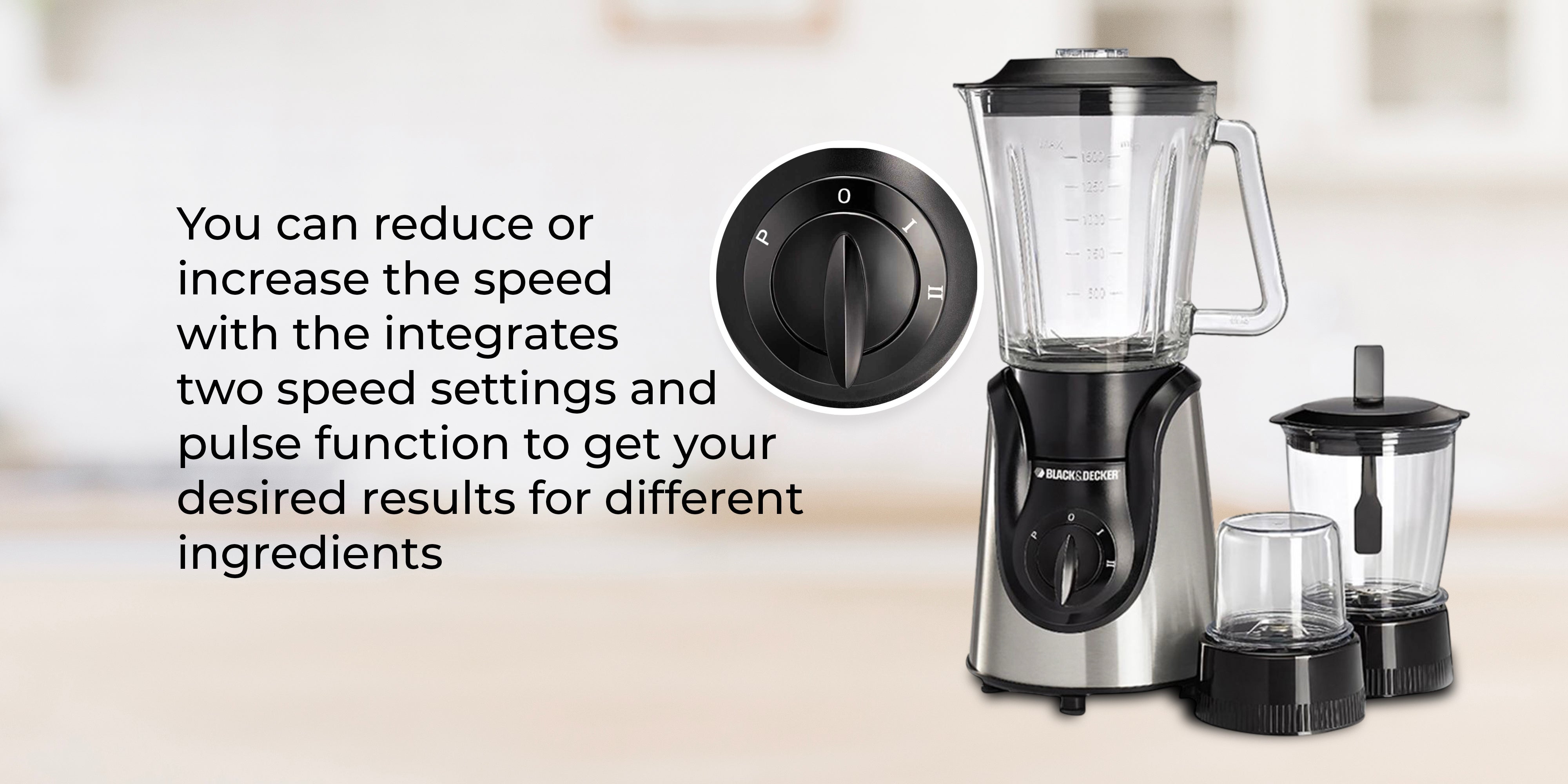 Blender And Smoothie Maker With Glass Jar, Mincer And Grinder/Chopper 1.5 L 600 W BX600G-B5 Silver/Black