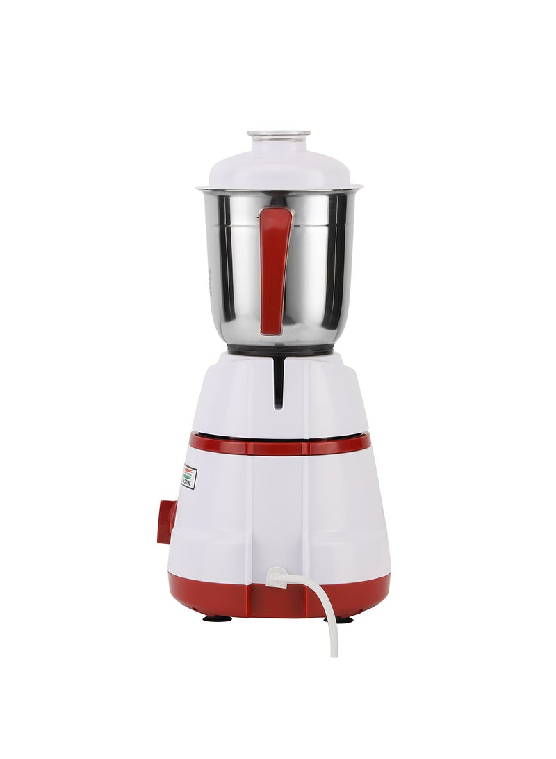 2-In-1 Juicer And Mixer Grinder, Powerful Motor, Harmonic Grinding Technology , Stainless Steels Jars, Swirl Control, Dry & Wet Grinding Blades, 3 Speed Control, Overload Protection, Non Slip Feet. 1.5 L 550.0 W GSB5456N White/Red