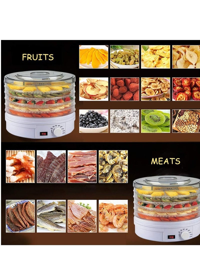 Eacam Electric Food Dehydrator, Food Dryer Herb Dryer 5 Tier Tray Fruit Dryer Beef Jerky with Adjustable Thermostat