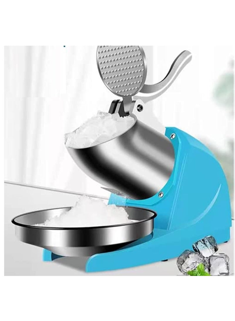 LETWOO Triple Blade Electric Ice Shaver Crusher Machine Stainless Steel Snow Cone Maker for Ice Cream Cold Drinks Fruit Dessert and Cocktail 100Kg Per Hour