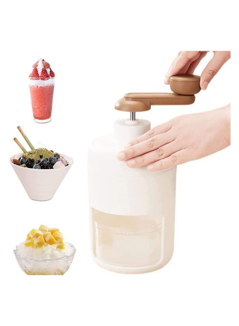 Ice Crusher, Portable Manual Crusher With Round Mold, Slushie Machine for Making Cream, Slush and Other Fun iced Drinks