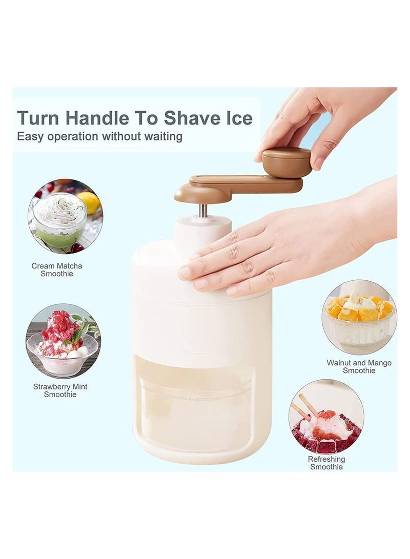 Ice Crusher, Portable Manual Crusher With Round Mold, Slushie Machine for Making Cream, Slush and Other Fun iced Drinks