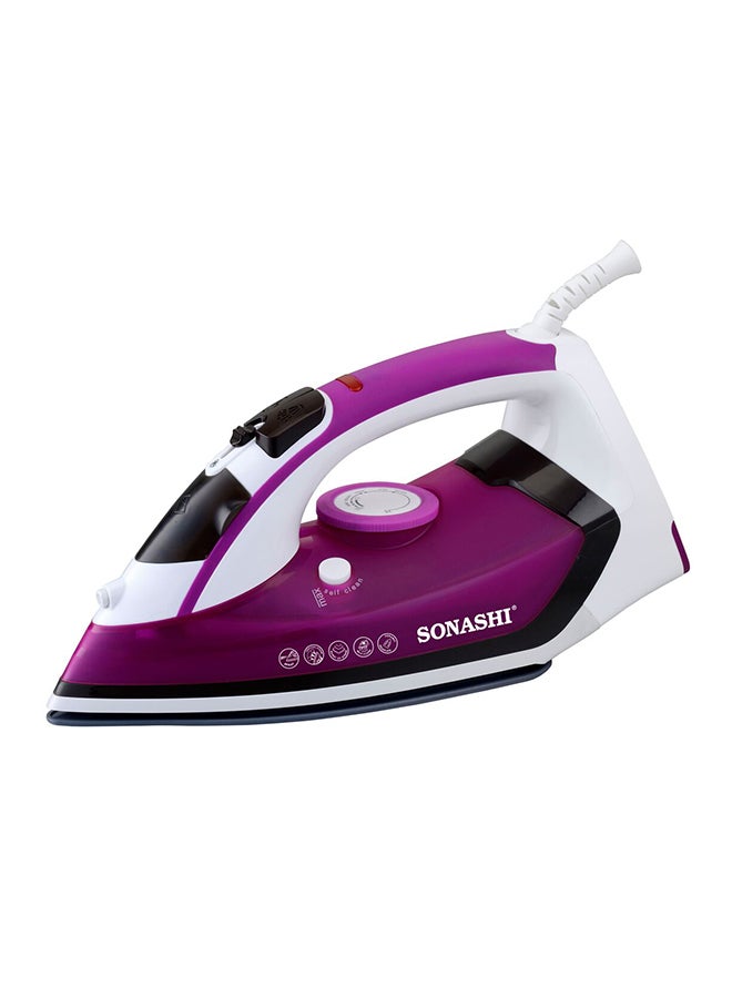 Multifunctional Steam Iron For Crisp Clothes - Ceramic Coated Soleplate | Steam/Burst Steam/Spray/Dry Function With Overheat Protection & Self-Cleaning Feature SI-5068C Purple/White/Black