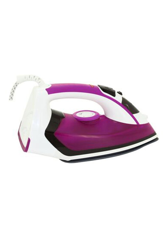 Multifunctional Steam Iron For Crisp Clothes - Ceramic Coated Soleplate | Steam/Burst Steam/Spray/Dry Function With Overheat Protection & Self-Cleaning Feature SI-5068C Purple/White/Black