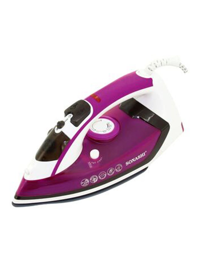 Multifunctional Steam Iron For Crisp Clothes - Ceramic Coated Soleplate | Steam/Burst Steam/Spray/Dry Function With Overheat Protection & Self-Cleaning Feature SI-5068C Purple/White/Black