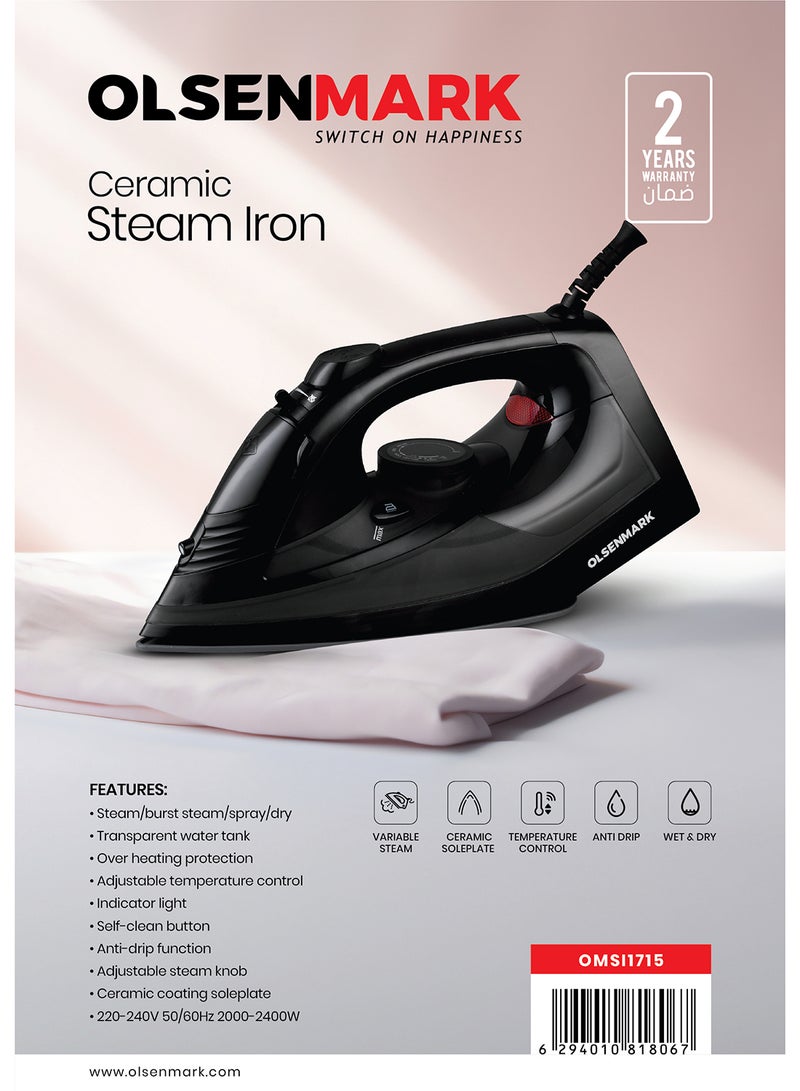 Steam Iron 2400 W OMSI1715 Purple/Black