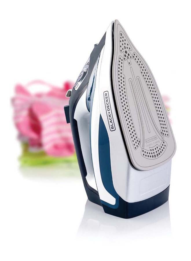 Steam Iron, 380ml Water Tank, Ceramic-Coated Soleplate, Anti-Drip, Anti-Calc, Auto Shutoff, Vertical Steam, Self-Clean, Steam Burst, 35g/min Continuous Steam, 380 ml 2400 W X2150-B5 Blue/White