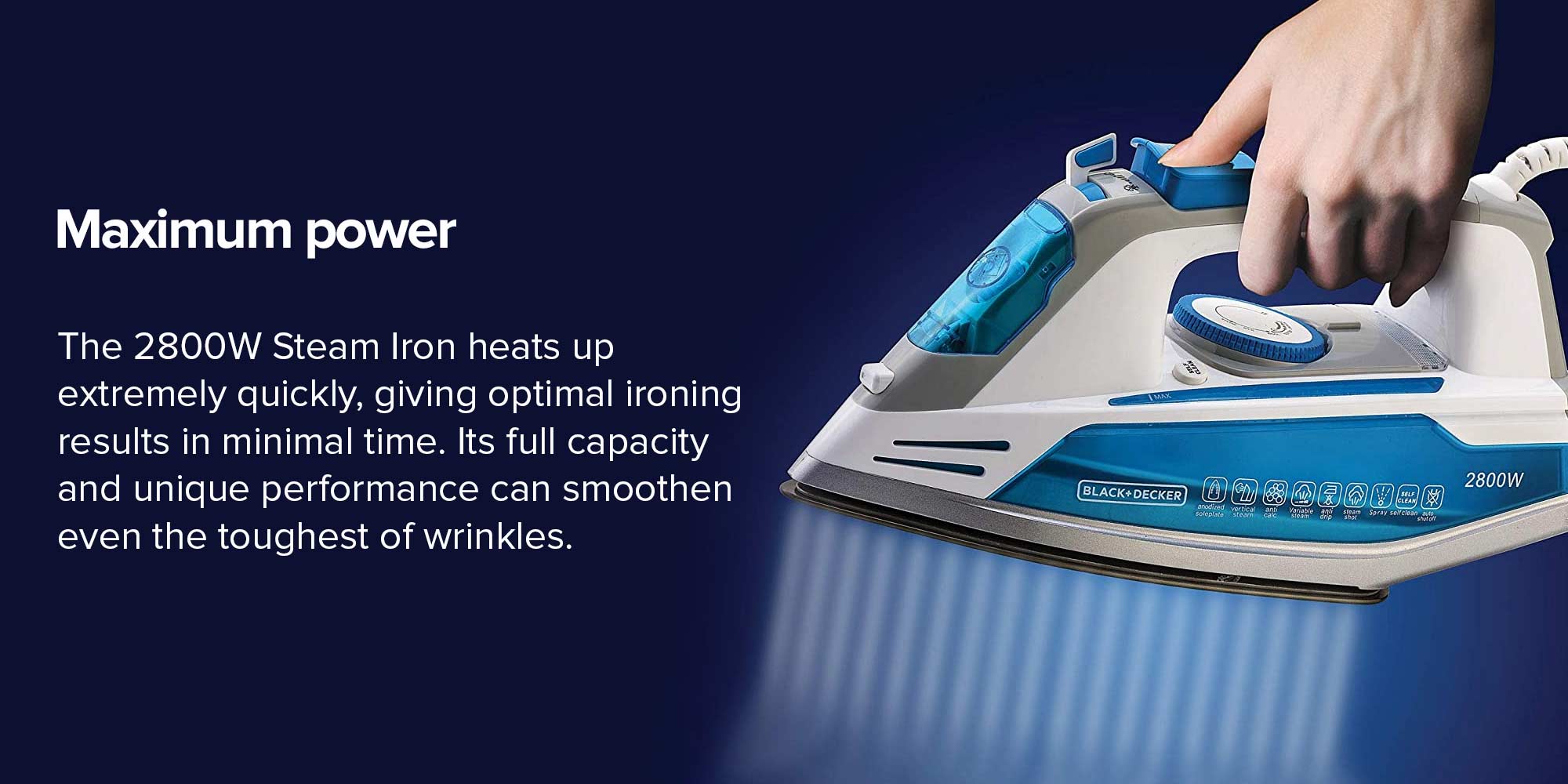 Steam Iron 2800 Watt 2800.0 W X2800-B5 White/Blue