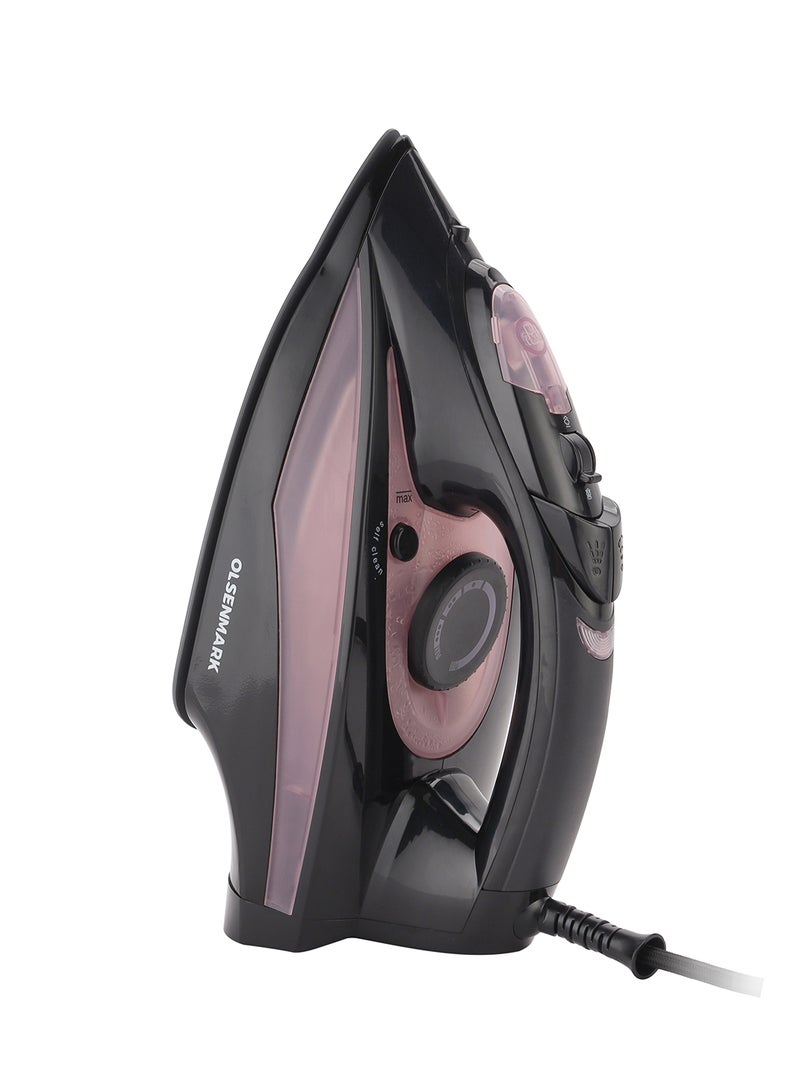 Ceramic Steam Iron, Variable Steam, Ceramic Soleplate, Temperature Control, Anti Drip, Wet & Dry 2400 W OMSI1713 Black/Light Purple