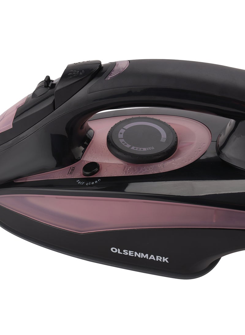 Ceramic Steam Iron, Variable Steam, Ceramic Soleplate, Temperature Control, Anti Drip, Wet & Dry 2400 W OMSI1713 Black/Light Purple