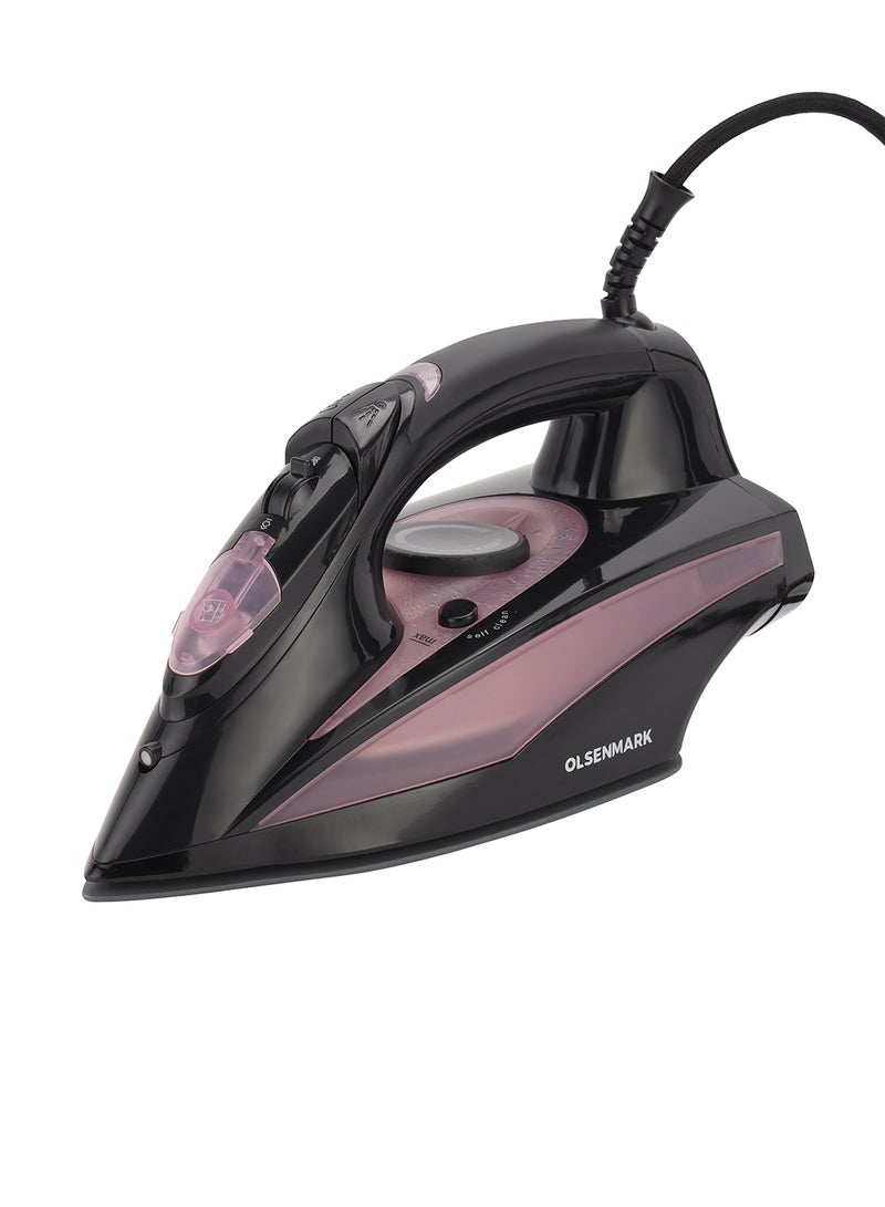 Ceramic Steam Iron, Variable Steam, Ceramic Soleplate, Temperature Control, Anti Drip, Wet & Dry 2400 W OMSI1713 Black/Light Purple