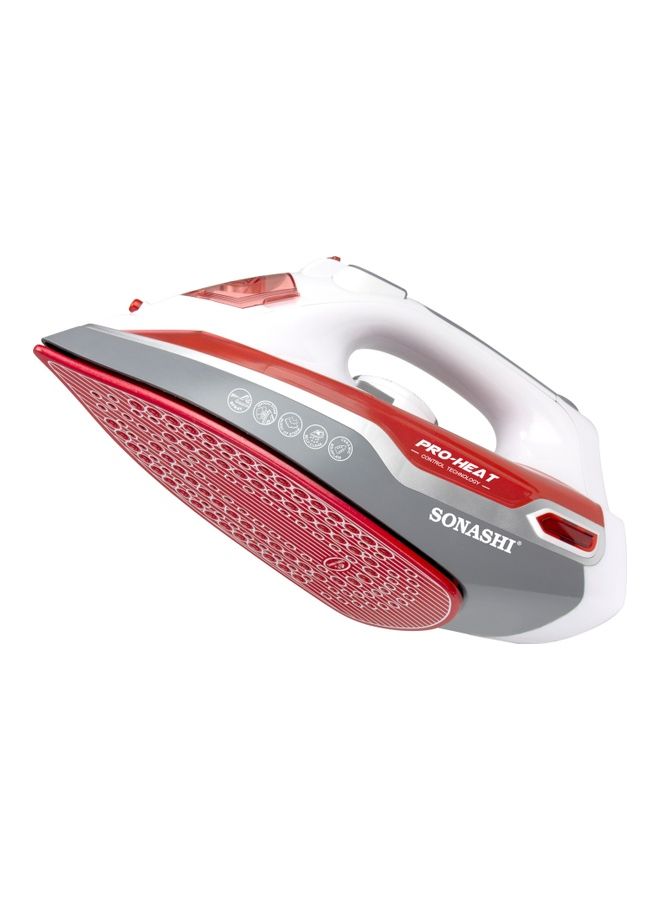 Multifunctional Steam Iron For Crisp Ironed Clothes - Ceramic Coated Soleplate | Steam/Burst Steam/Spray/Dry Iron Function With Overheat Protection 1 kg 2400 W SI-5067N Red