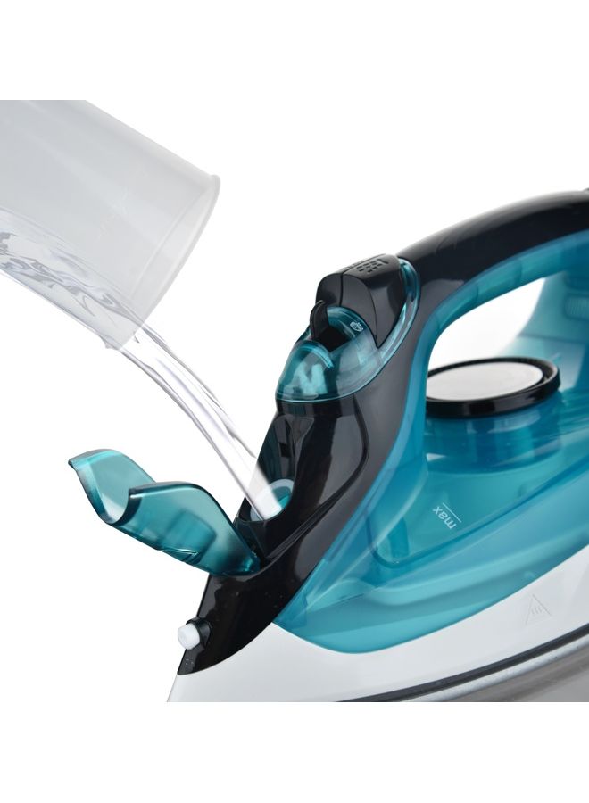 Steam Iron with Ceramic Coated Soleplate/Anti-Calc/Self Clean Function | Spray/Steam/Burst Steam and Dry | Manual Temperature Setting based on Cloth Type 220 ml 1800 W SI-5081C Blue/White