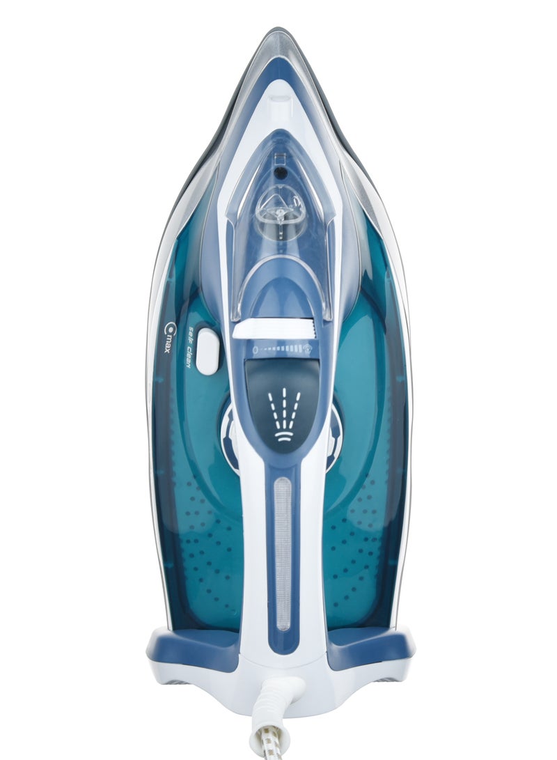 Multifunctional Steam Iron For Crisp Clothes - Ceramic Coated Soleplate | Steam/Burst Steam/Spray/Dry Function With Overheat Protection & Self-Cleaning Feature 450 ml 3000 W SI-5082C Blue/Silver