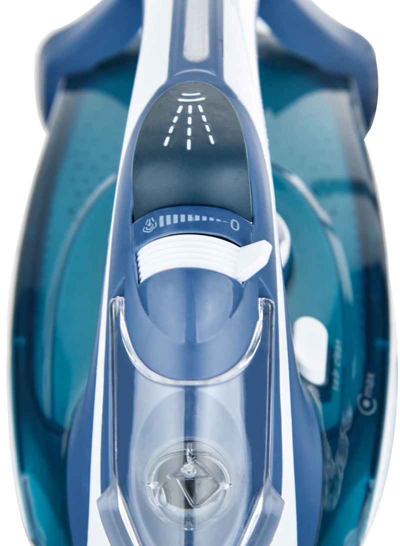 Multifunctional Steam Iron For Crisp Clothes - Ceramic Coated Soleplate | Steam/Burst Steam/Spray/Dry Function With Overheat Protection & Self-Cleaning Feature 450 ml 3000 W SI-5082C Blue/Silver