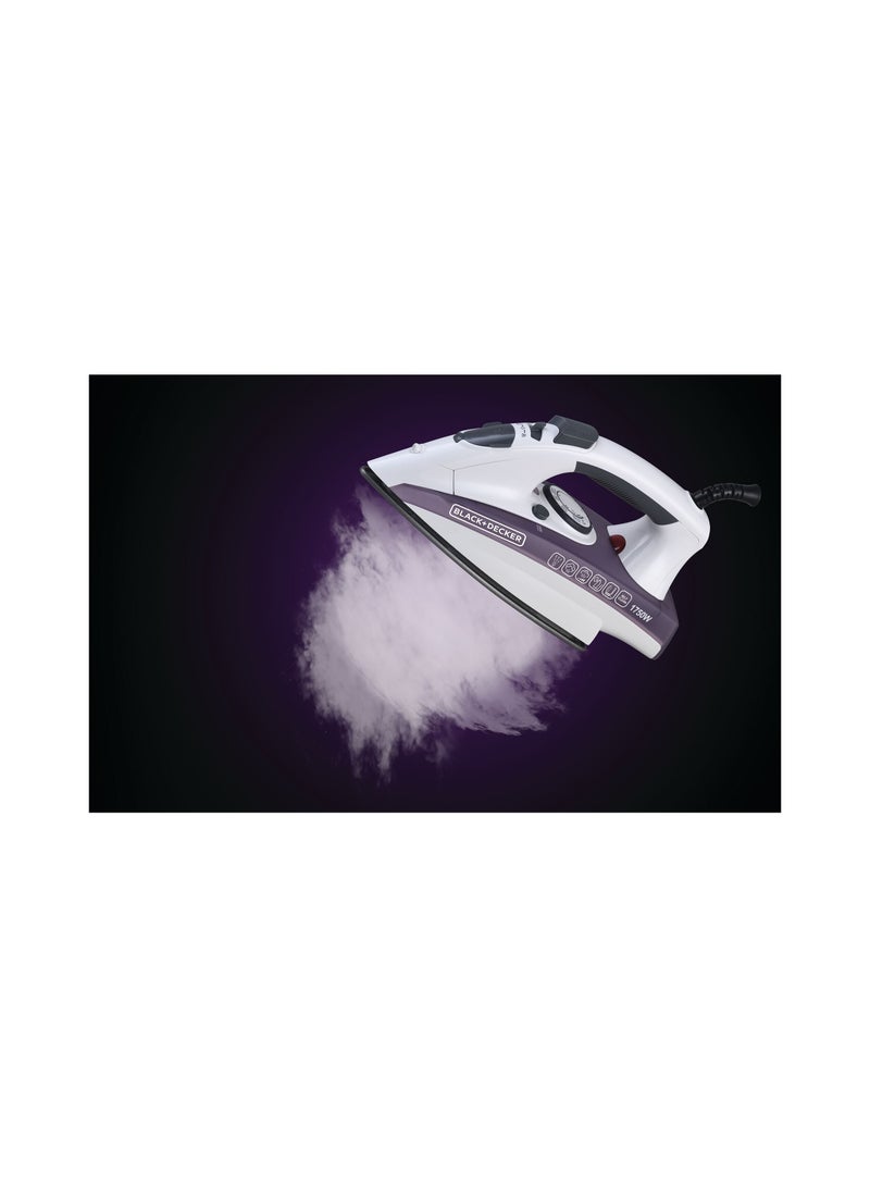 Steam iron 1750 watts -220 ml X1750 220 ml 1750 W X1750 White