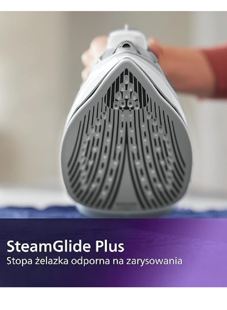 Steam Iron 5000 Series - 40 G/Min Continuous Steam, 160 G Steam Boost, SteamGlide Plus, Vertical Steaming For Hanging Fabrics 320 ml 2400 W DST5010/10 grey