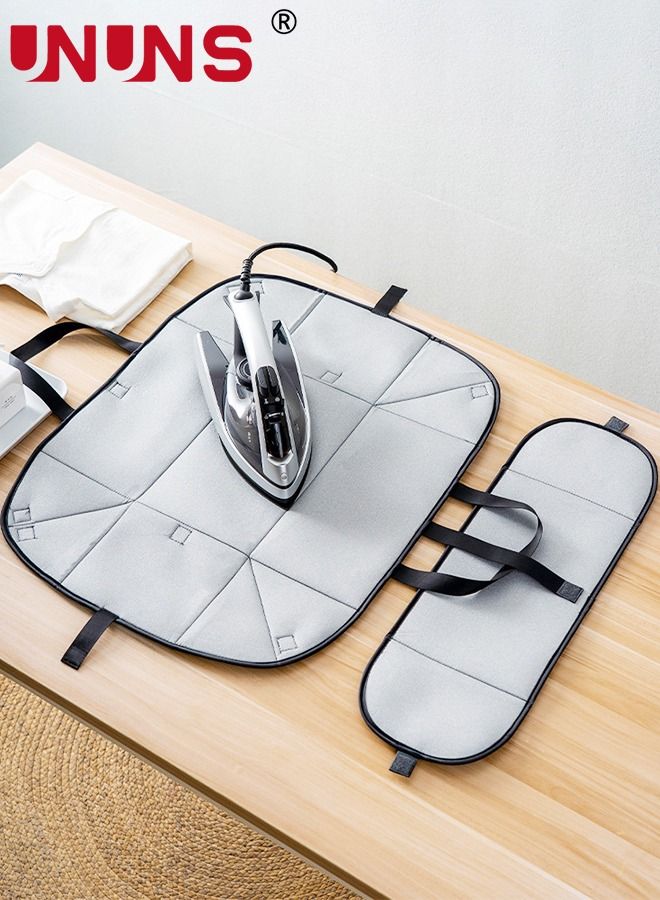 Ironing Pad,Ironing Mat For Table Top,Portable Travel Iron Carrying Case Bag,Foldable Heat Resistant Ironing Board For Countertop