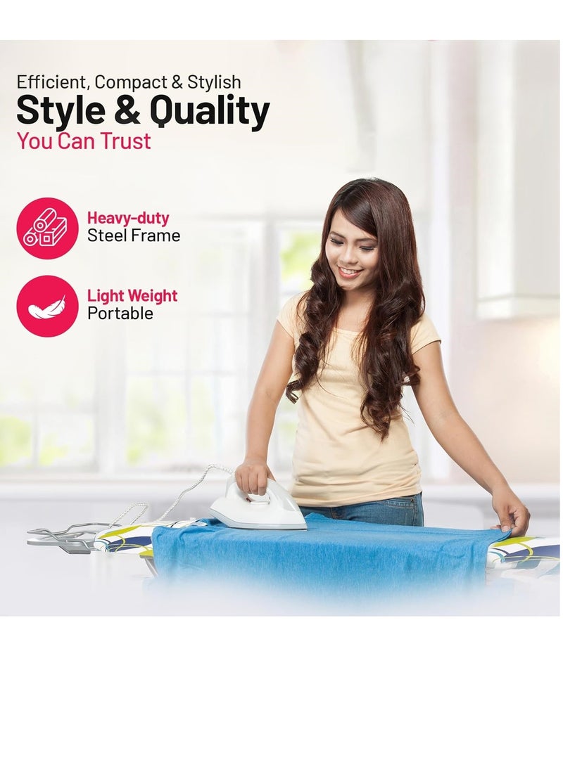 Heavy Duty Ironing Board with Adjustable Height - 110x34 Cm