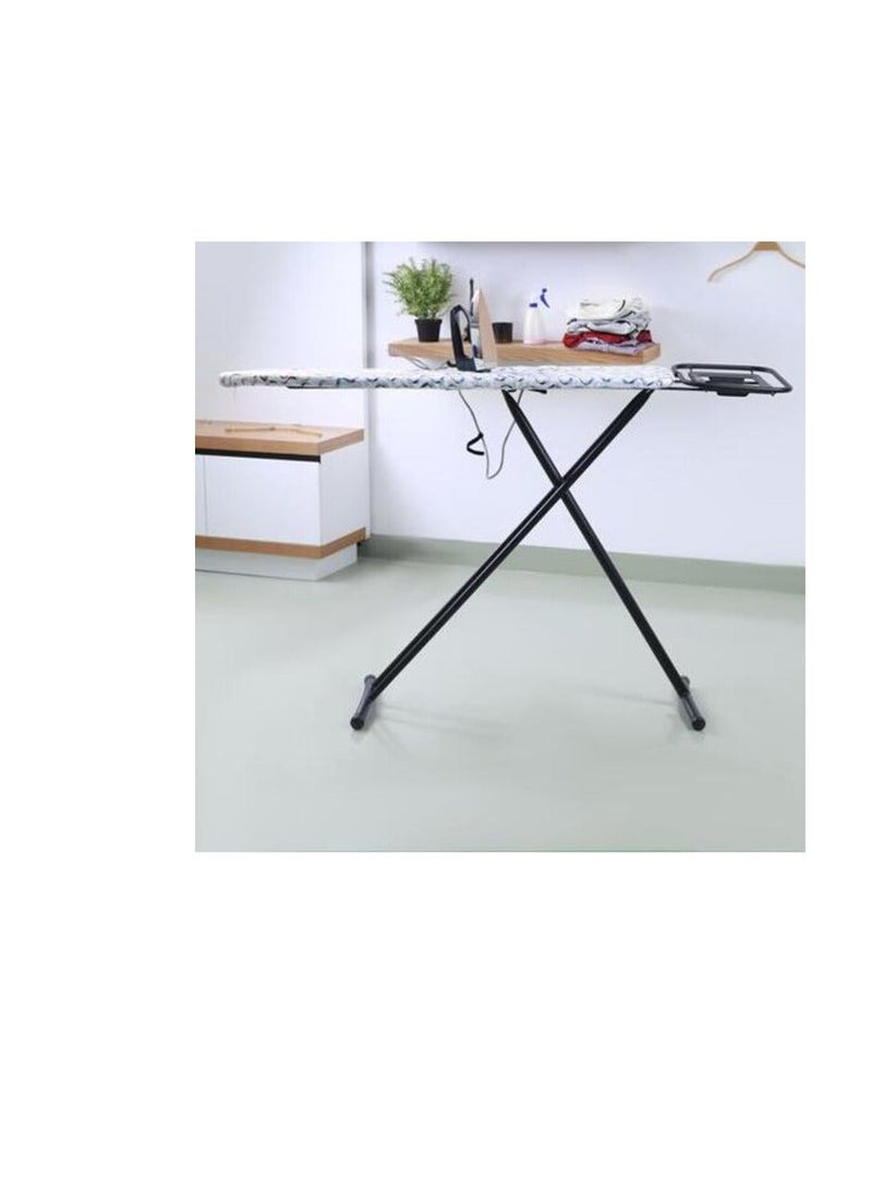 Steel Frame Vibgyor Ironing Board with Cotton Cover, 8mm Pad, Mesh Iron Board with Cover Pad Home Laundry Room Or Dorm Use Adjustable Height