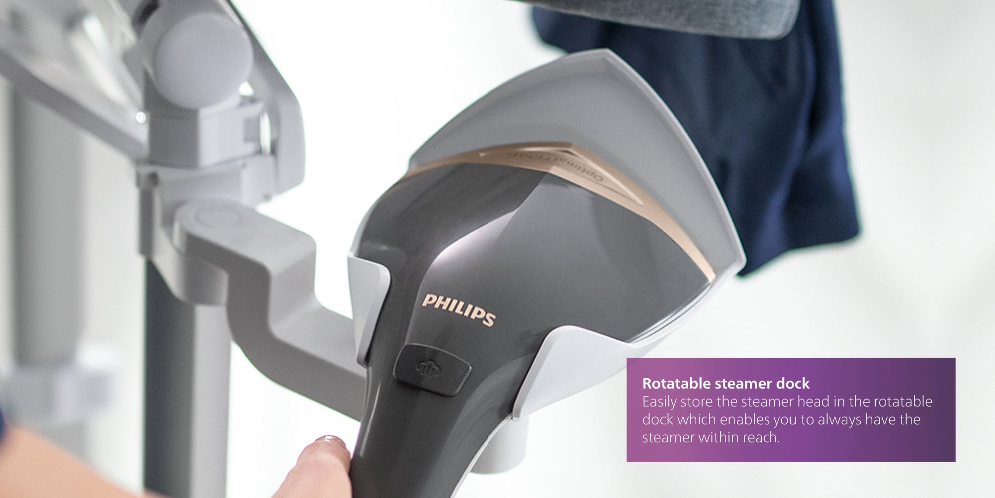 All-in-One Ironing Solution 8000 Series - 90g/min Continuous Steam, 5+ ECO Steam Settings, Tilting StyleBoard & Integrated Wheels, 2200 W GC628/86 Grey/White