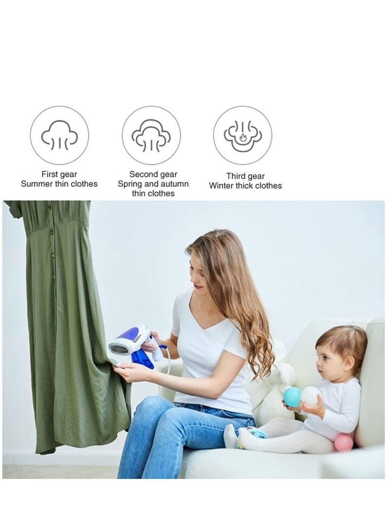 Handheld clothes steamer, Portable Folding clothes steamer, Small Household Appliance with Large 250ml Water Tank and Brush 33 Seconds Fast Heating, Vertical/Horizontal/Clip Steam 1600 Watts, Ideal for Travel and Home Use