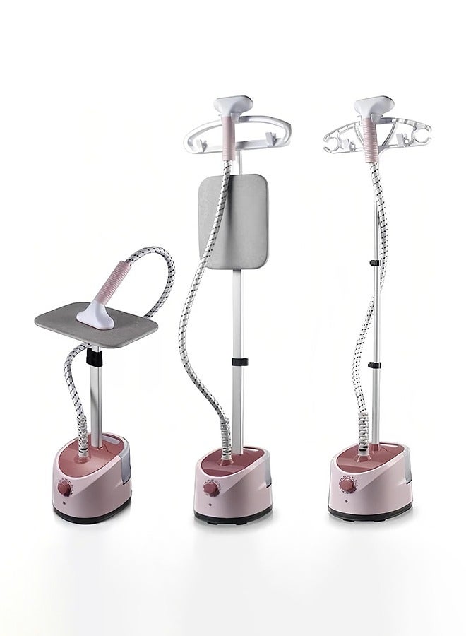 2000W Garment Steamer Stand Steamer with 1.7L Large Water Tank Pink and Ironing Board SC-618