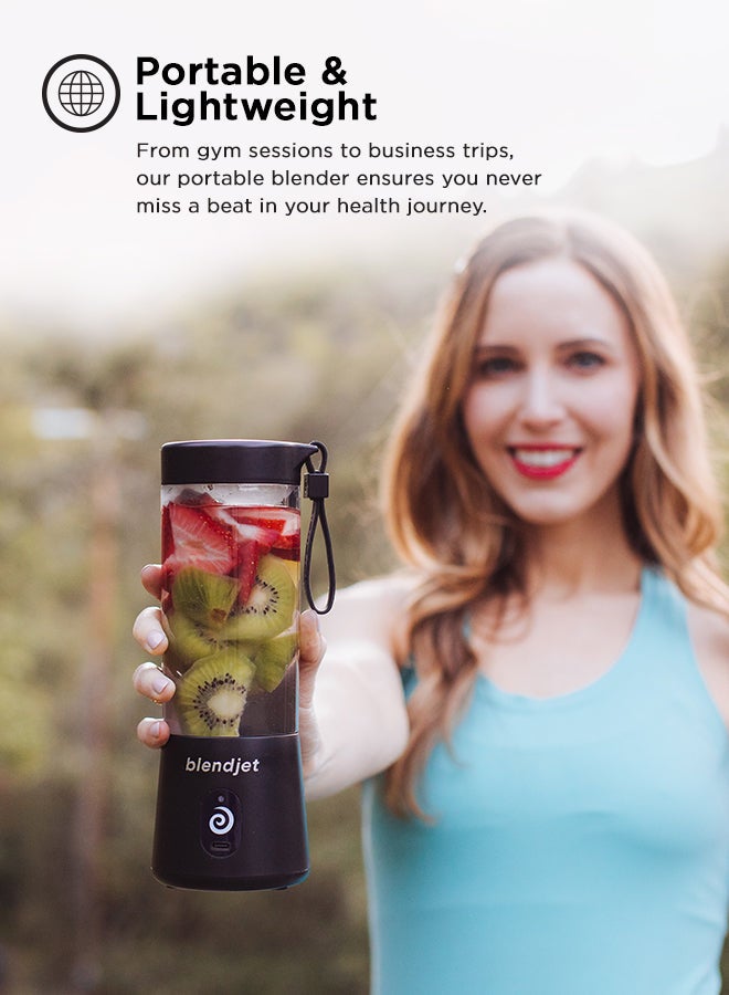 V2 Portable Blender Smoothie Maker, Personal Blender, Fruit Blender, Leak Proof Juicer, BPA-Free 475ml 200W Sports Bottle, USB-C Rechargeable, Ice Crusher with Stainless Steel Blades 475 ml 200 W BJ-V2X-Black Black