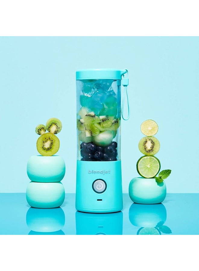 V2 Portable Blender Smoothie Maker, Personal Blender, Fruit Blender, Leak Proof Juicer, BPA-Free 475ml 200W Sports Bottle, USB-C Rechargeable, Ice Crusher with Stainless Steel Blades 475 ml 200 W 2-MINT Mint Blue