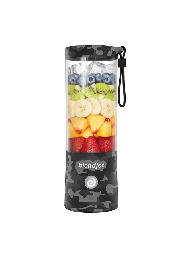 V2 Portable Blender Smoothie Maker, Personal Blender, Fruit Blender, Leak Proof Juicer, BPA-Free 475ml 200W Sports Bottle, USB-C Rechargeable, Ice Crusher with Stainless Steel Blades - Urban Camo