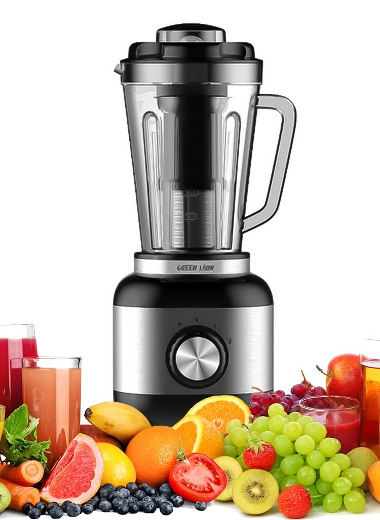 600 Watts 6-in-1 Blender with 1.8 Litres Capacity and Unbreakable Jar Green Lion - Silver & Black