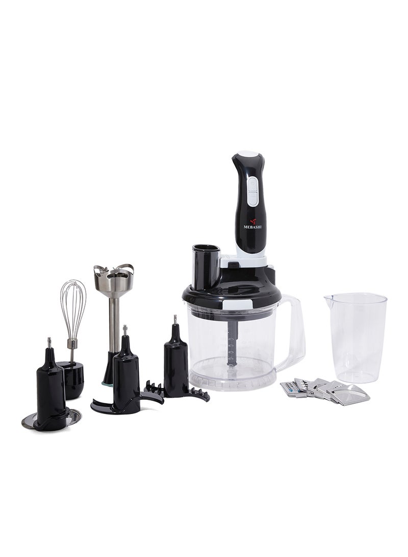 12-In-1 Hand Blender ME-HBL1001B Black/Silver/Clear