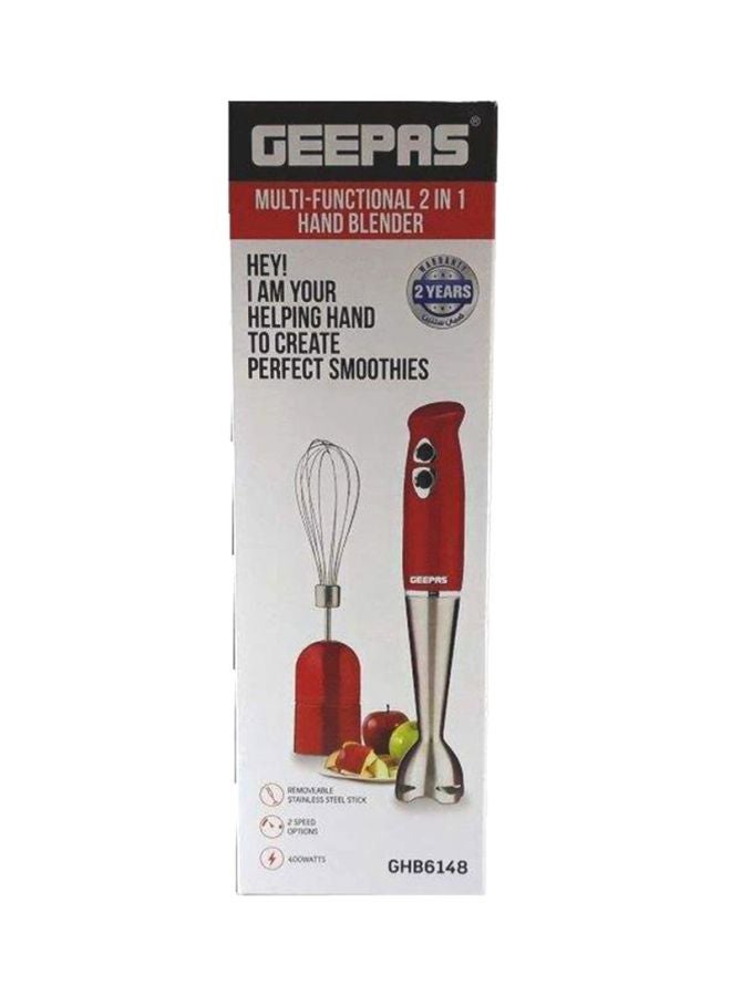 Hand Blender 400W GHB6148 Red/Silver