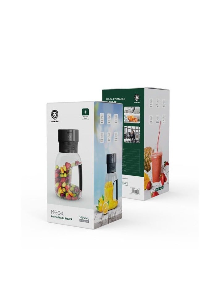 GREEN LION Mega Portable Blender 1000 ml 70 W – Black