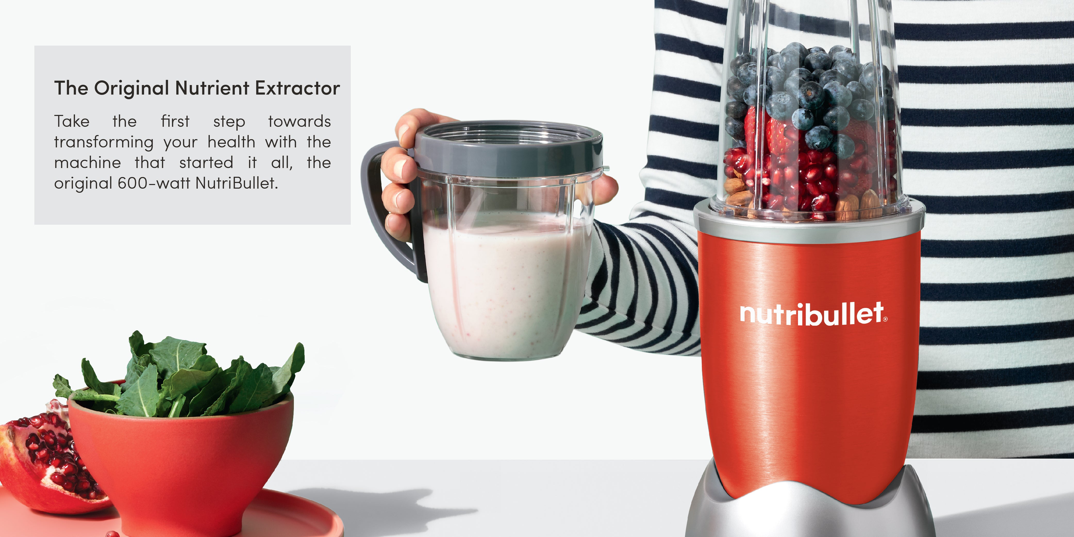 9 Piece High-Speed Blender Mixer System 0.7 L 600 W NBR-1212R Red