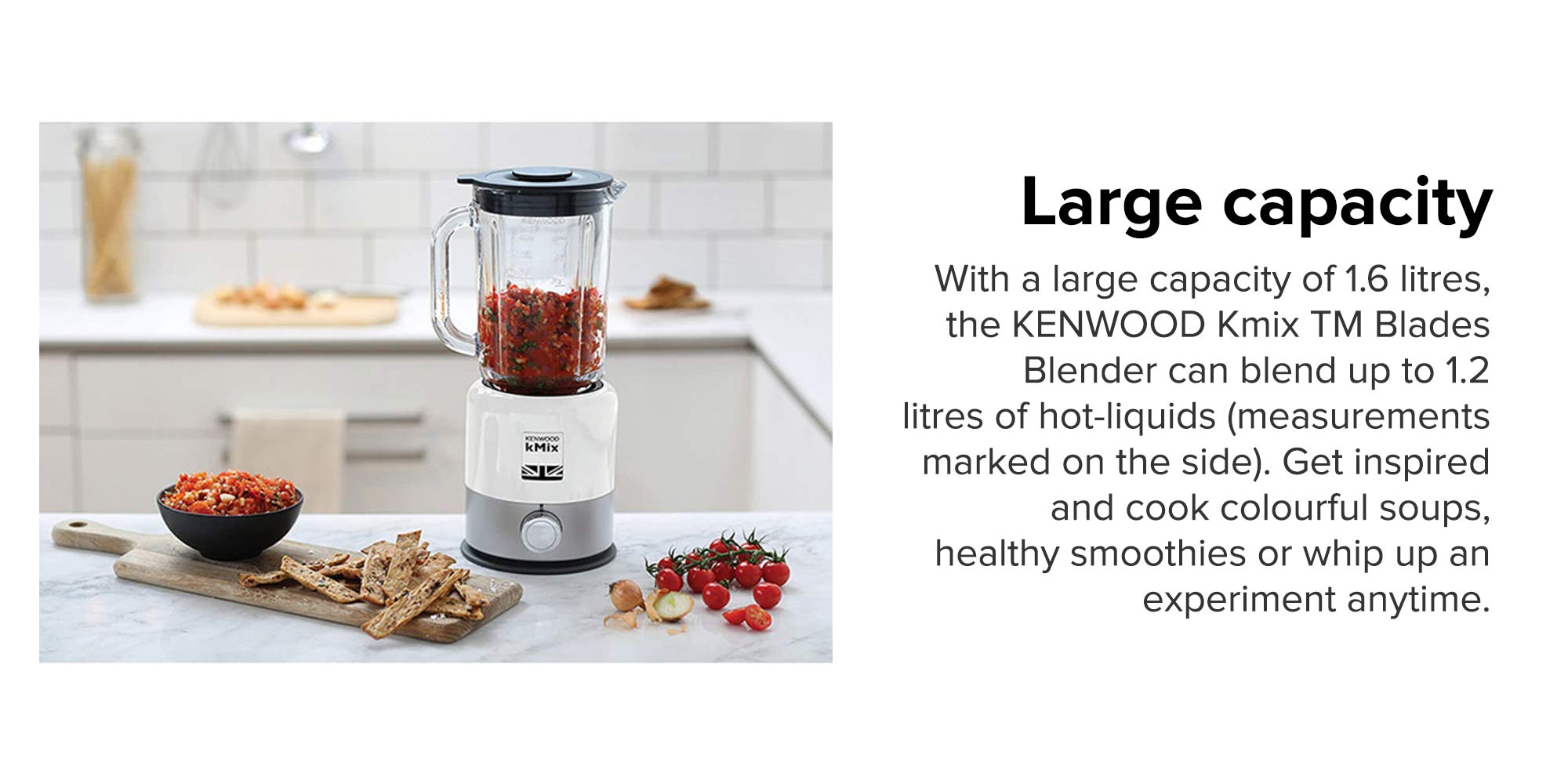 kMix Blender 1.6 L 800.0 W BLX750WH Cool White/Grey/Clear