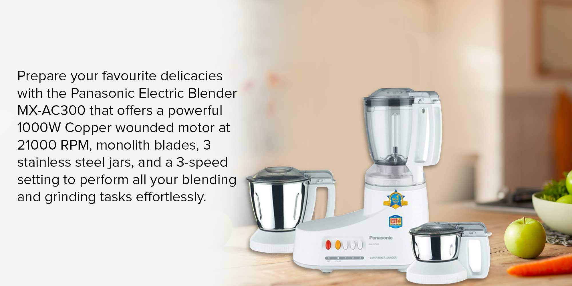 Blender 1.5L 1000W 1.5 L 1000 W MXAC300 White/Clear/Silver