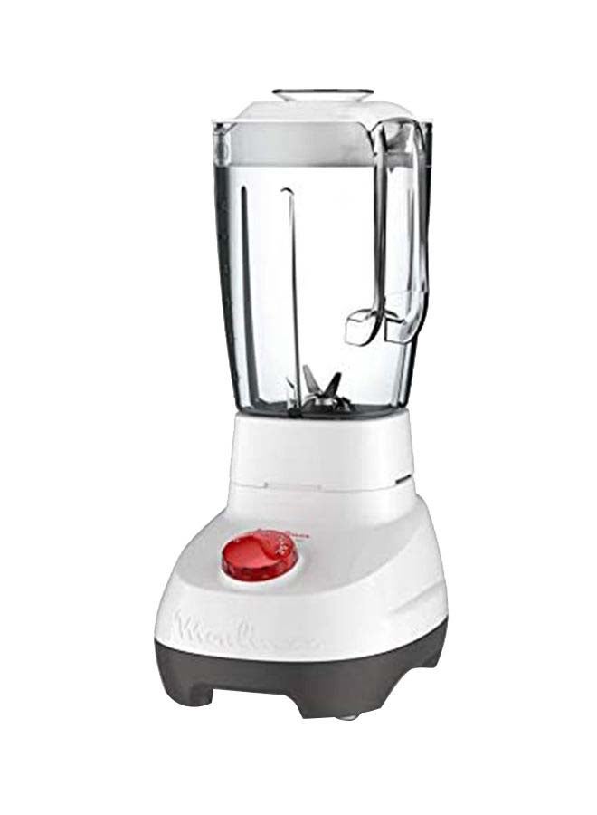 Superblender Kitchen Blender, Large Capacity, 2 stainless Steel Accessories Grster and Grinder, 2 speeds, Pulse, 4 removable blades 2 L 700 W LM207127 White/Clear