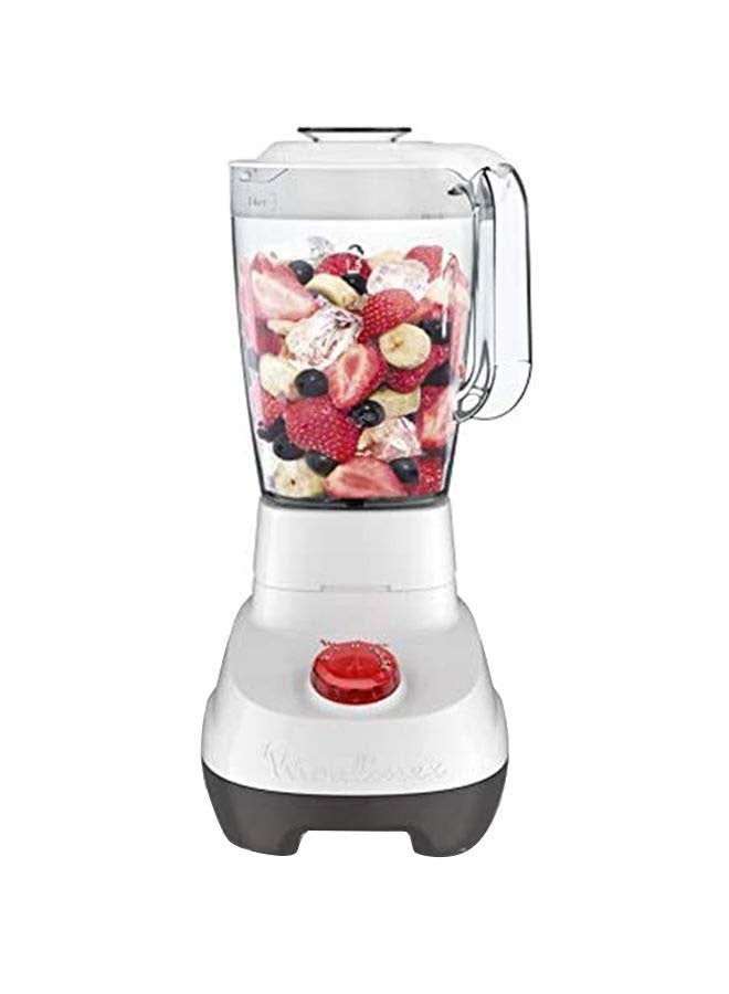 Superblender Kitchen Blender, Large Capacity, 2 stainless Steel Accessories Grster and Grinder, 2 speeds, Pulse, 4 removable blades 2 L 700 W LM207127 White/Clear