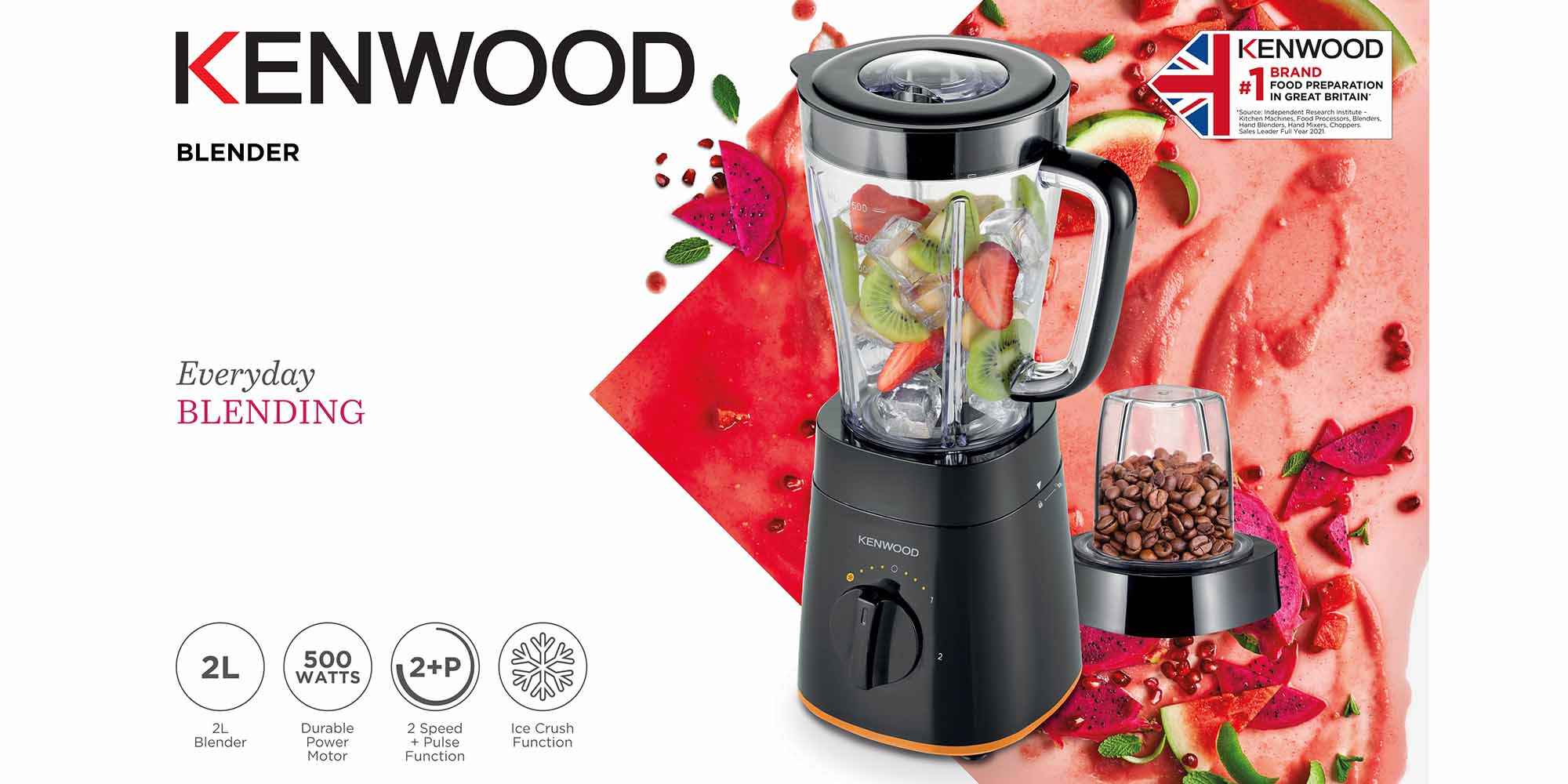 Blender/Smoothie Maker 1.5L With Multi Mill (Grinder/Chopper), Ice Crush Function 2 L 500 W BLP15.150BK Black