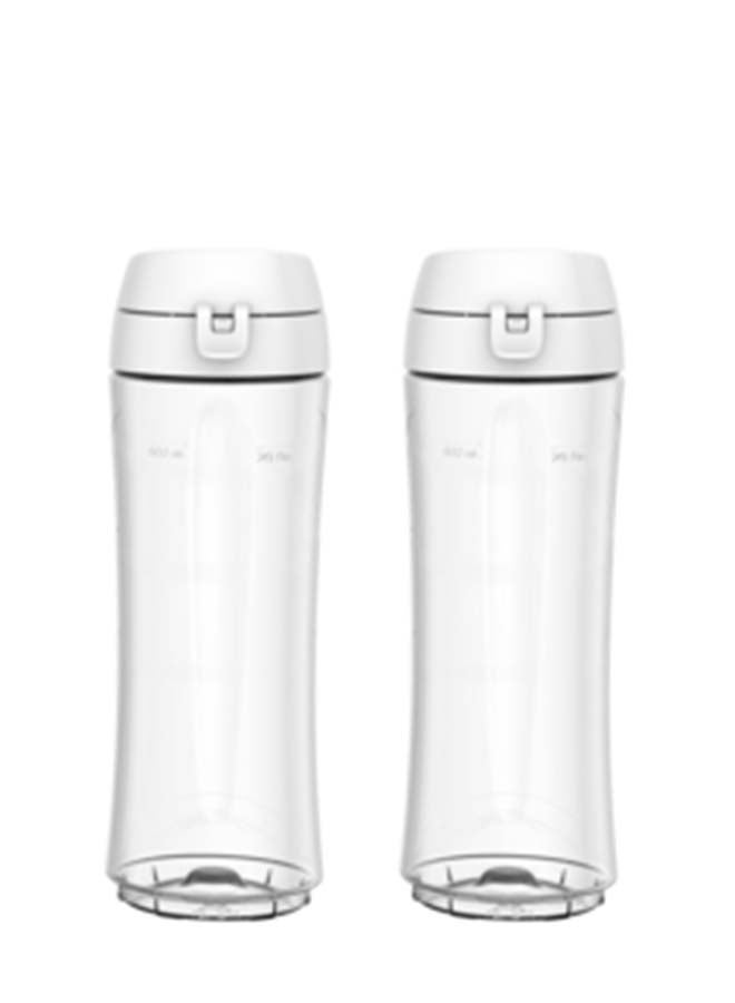 Fresh&Go Personal Blender with 2 On the go Bottles, Plastic, convenient for everyday healthy smoothies 600 ml 350 W LM1KJ127 White