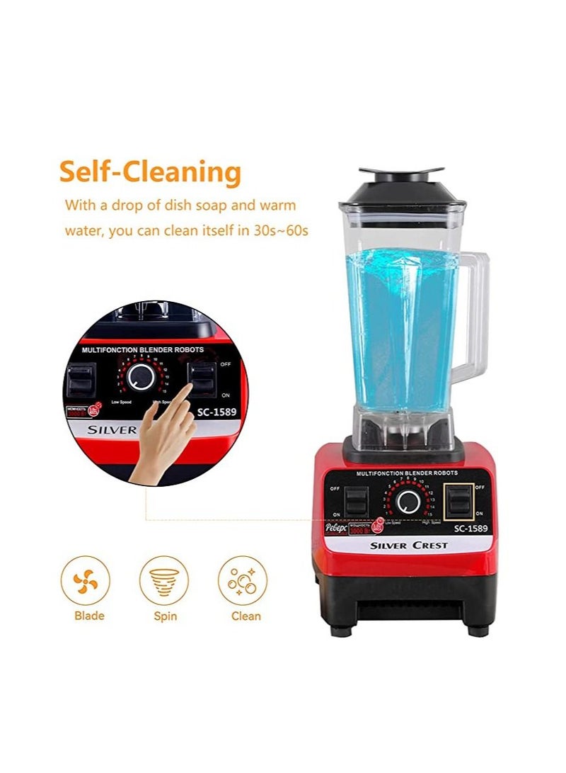 Silver Crest 4500w Heavy Duty Commercial Grade Blender With 2 Jars