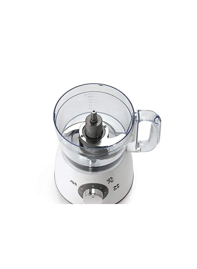 400W 18 Functions Food Processor With 4 Accessories Stainless Steel Blades And 2 Speed Pulse Function, 1.2 Litre, Fx400-B5 White