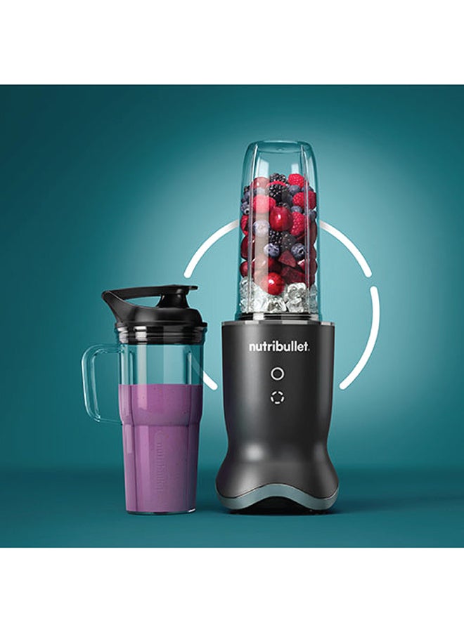 Ultra Personal Blender With Glow Illuminated Interface, Quietest Single-Serve Blender, Tritan™ Renew Cups, Stainless Steel Rapid Extractor Blade, 1 Year Warranty 900 ml 1200 W NB-500 Black