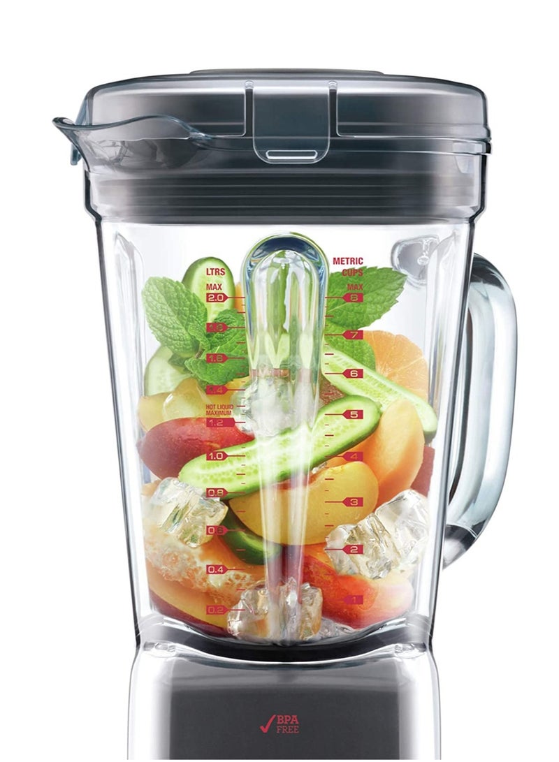 The Q Super Blender SBL820SHY2GUK1 With 2 litres Capacity 2400W And BPA Free ABS System