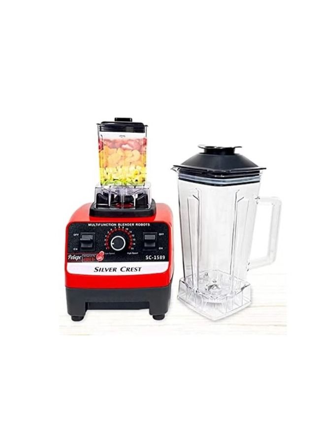 Silver Crest Heavy Duty Commercial Grade Blender With 2 Jars (Sc-1589, Multicolour )