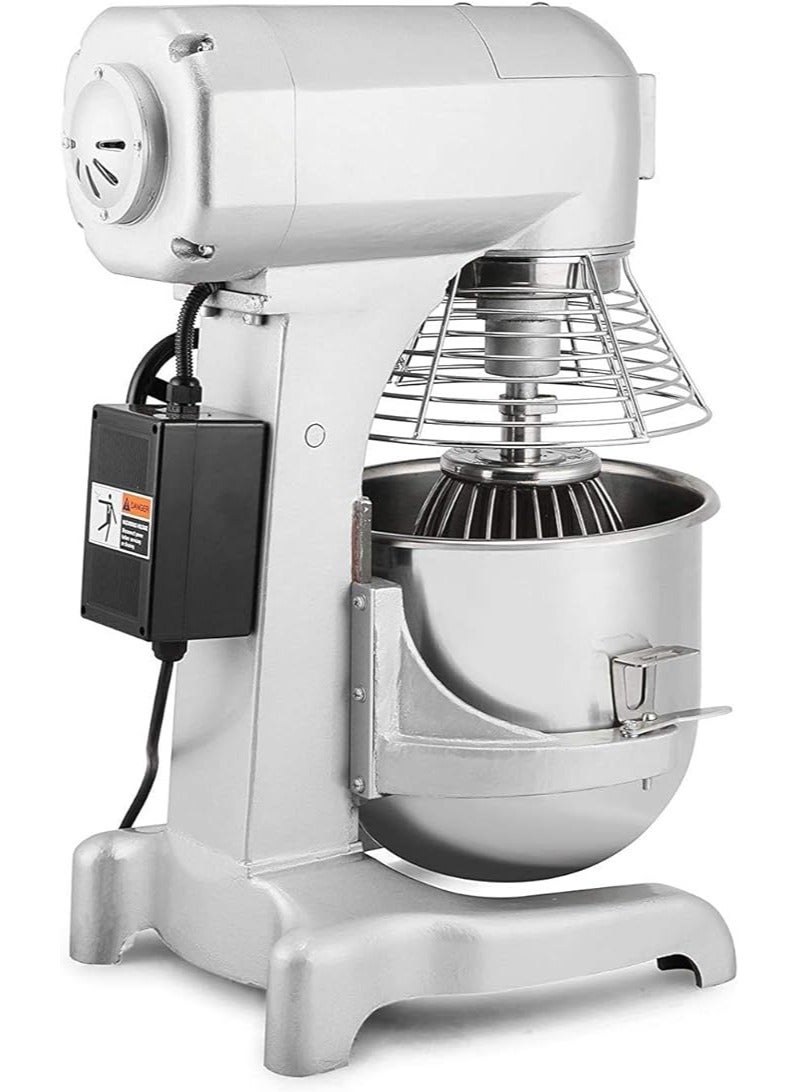 Commercial Food Mixer Machine Stand Mixer 20 Quart 750W Electric Dough Mixer with 3 Agitator Attachments Commercial Grade (20L)